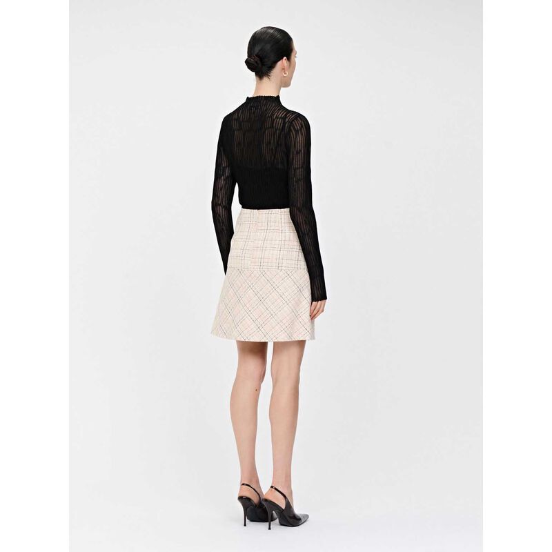 Veronika Maine European Check Tweed Wrap Skirt image number 1
